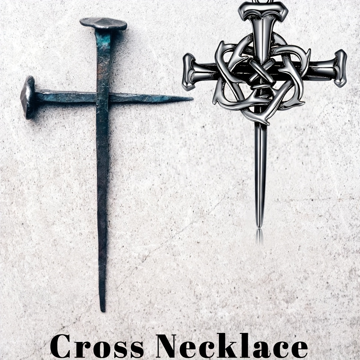 Swordgod Black Nail Cross Necklace Image 5
