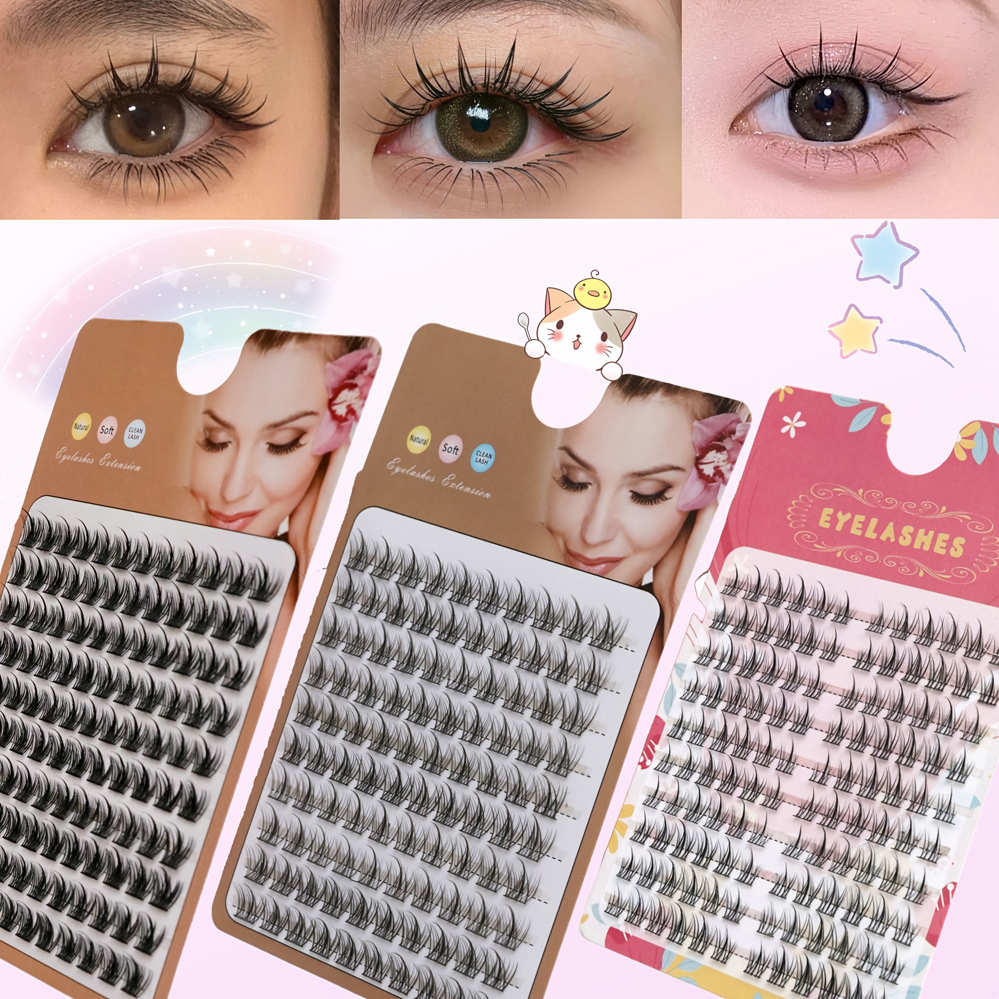 

Hot Selling 10 Row Single Pointed Wheat Ear False Eyelashes Diy Easy To Stick Eyelashes, Natural Daily False Eyelashes, Sunflowers And Little , Japanese And Korean , Beginners Can Reuse