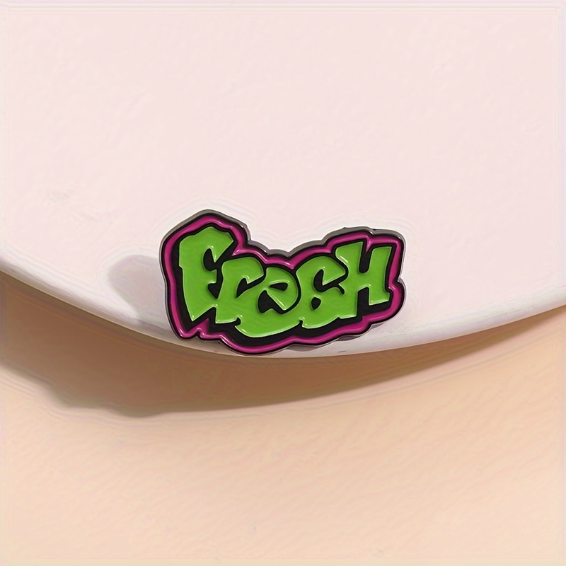 

1pc Cute Fresh Graffiti Style Enamel Pin, Alloy Brooch Lapel Badge, Cartoon-inspired Fashion Accessory Jewelry Gift For Fans And Friends