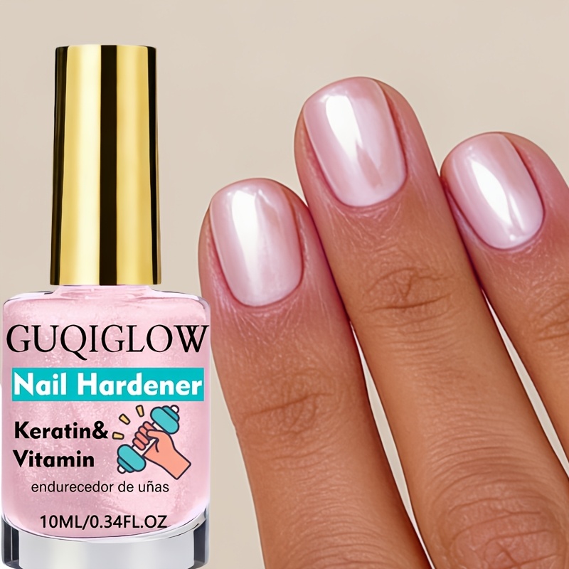 Image of Pink Pearl Nail Hardener | Quick-dry, No-bake, Enhances Aesthetics, Ideal For Parties, Fashionable Nail Art, Durable Formula, No Curing Needed, -quality Manicure