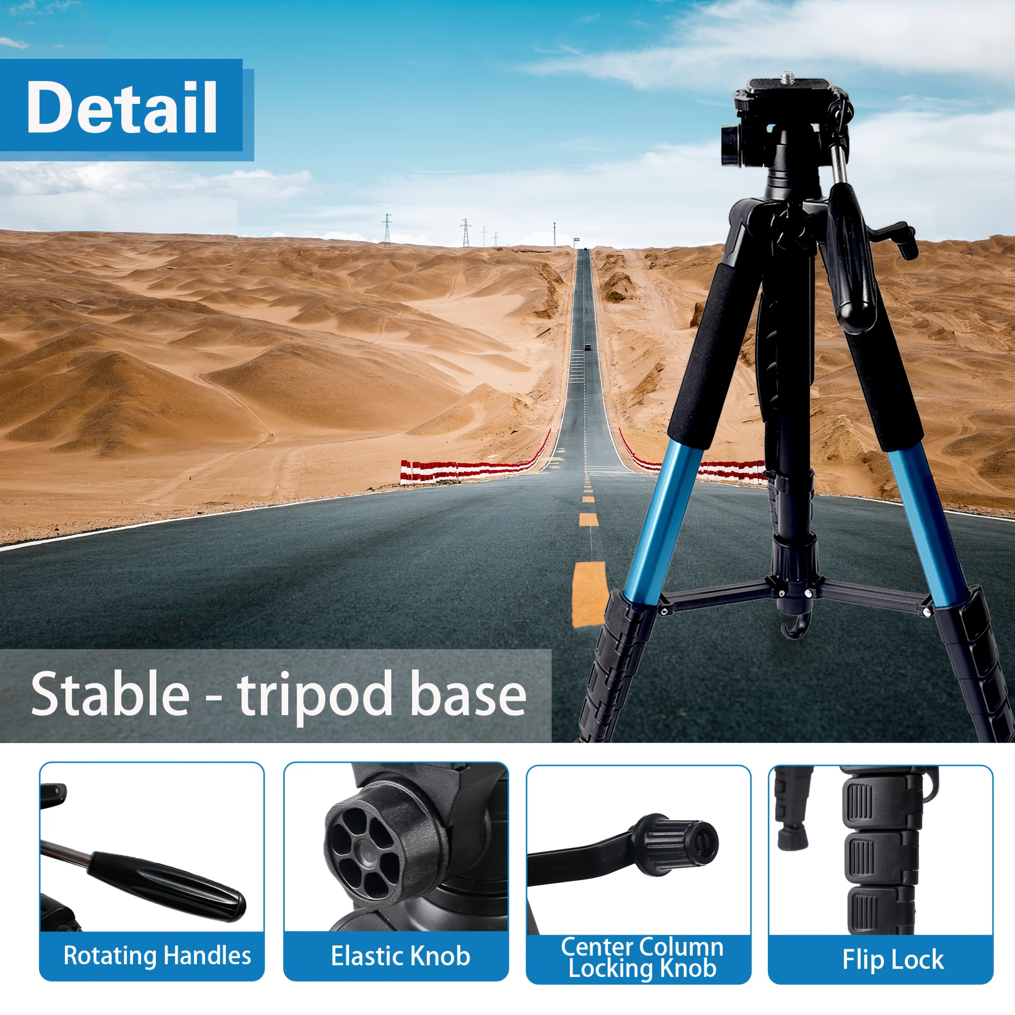 heavy duty aluminum camera tripod smartphone mount portable Temu