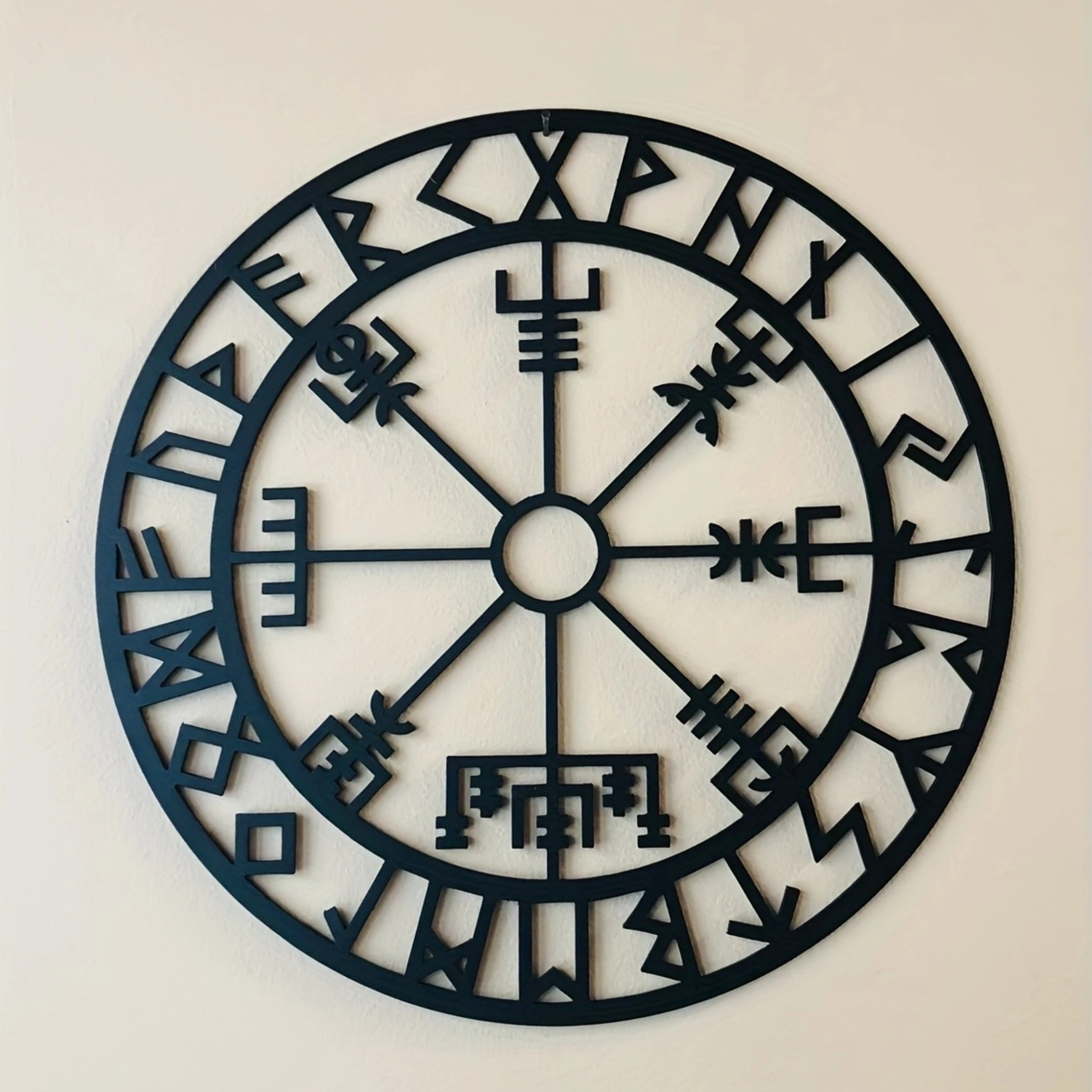 

Nautical Viking Compass Wall Decor - Metal Art For Home & Office, Boho Style