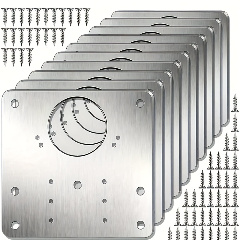 4 8 10 sets of stainless steel hinges with screws door cabinet hinge repair kit cabinet hinge repair plate fixing bracket hinge door hinge   fix cabinet door with flat bracket and holes with screws