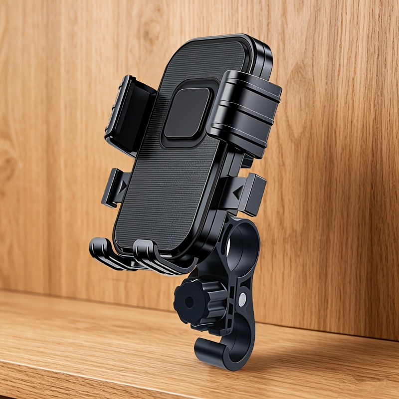 TEMU 1pc Adjustable Bicycle And Motorcycle Phone Holder, Featuring User-friendly , 360Â° Rotatable Design, Secure Anti-slip Grip, Suitable For