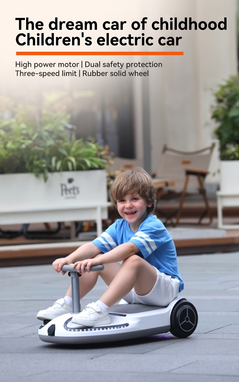 24V 2A High-Speed Motor with 180W Power, 8 Mph Speed with Sturdy 6.5 Inch Road Tires, Charge Time Of 1-2 Hours, Ideal for Children Up to 132.28LB.