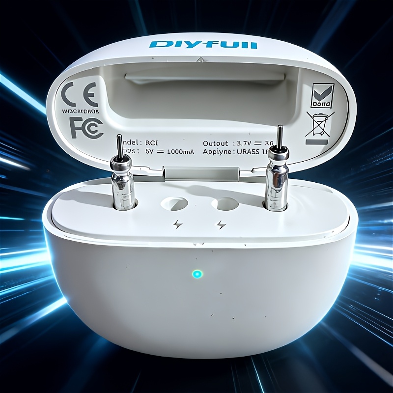 TEMU Chargeur de Batterie Rechargeable Dlyfull CR425 Haut de Gamme pour Flotteur Électronique de Pêche, Chargeur Type-C Lumineux, Batterie Lithium