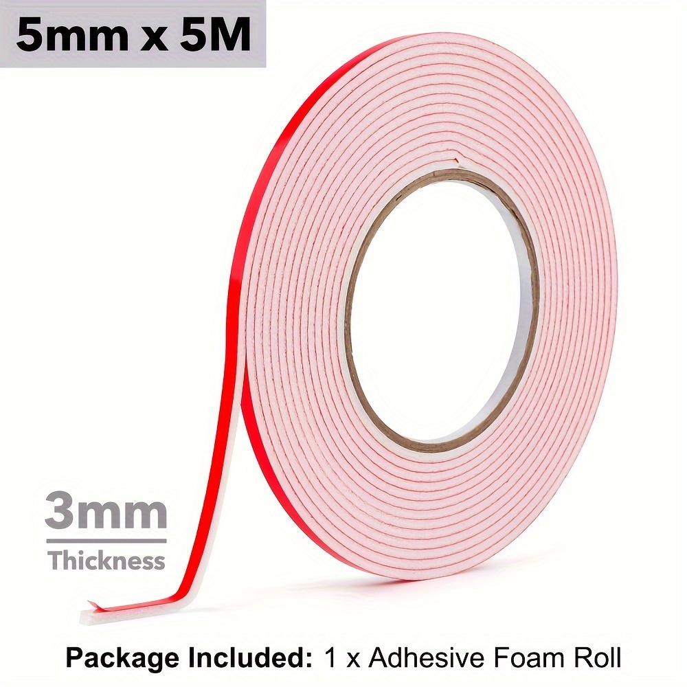 Design 3d Foam Tape - Double-sided Adhesive Roll For Diy Crafts, Shaker Cards & Layering - In 1mm, 2mm, 3mm Thicknesses