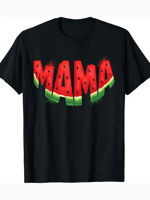 Mama Watermelon T-Shirt Summer Tropical Fruit Shirt Mama Watermelon T-Shirt Summer Tropical Fruit Shirt