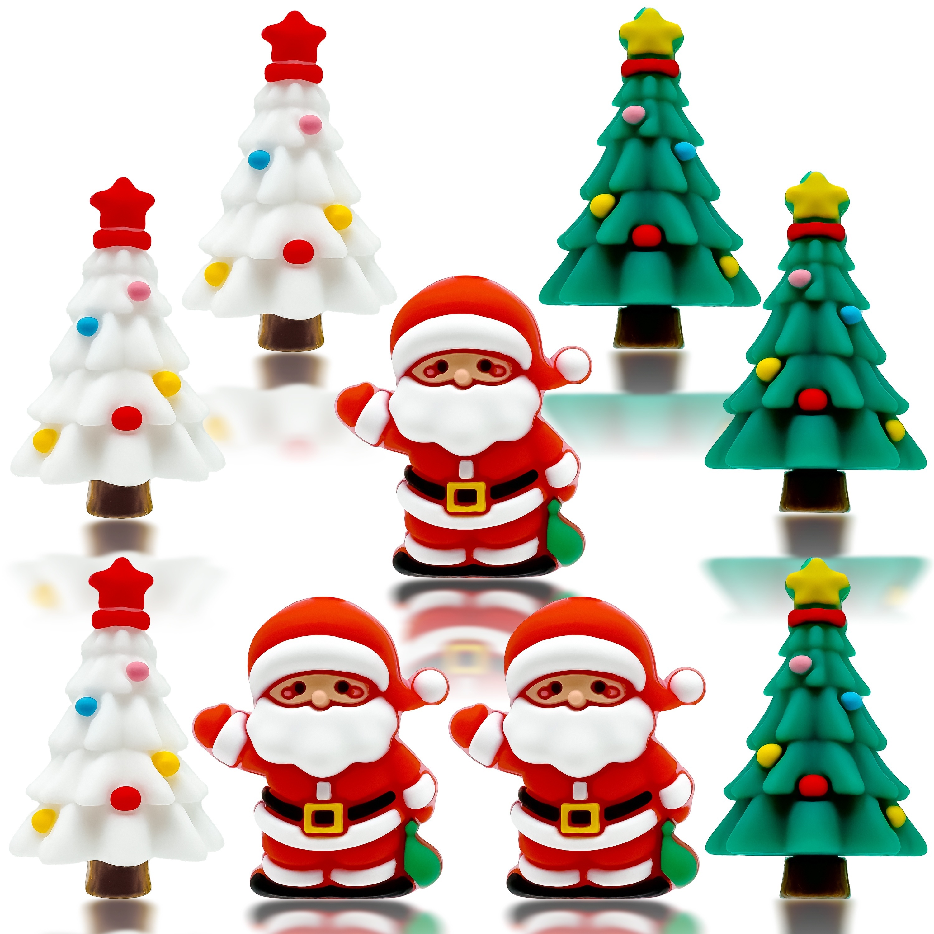 

9pcs 3d Set - Christmas Tree & For Making, Keychain , And Gift Ideas