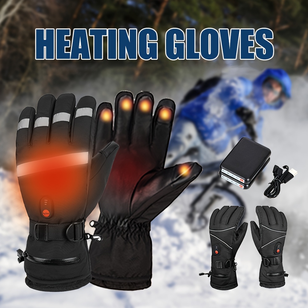 

Windproof Electric Heated Gloves For Motorcycle Riding - Touchscreen Compatible, 3-level Temperature Control, Battery Powered