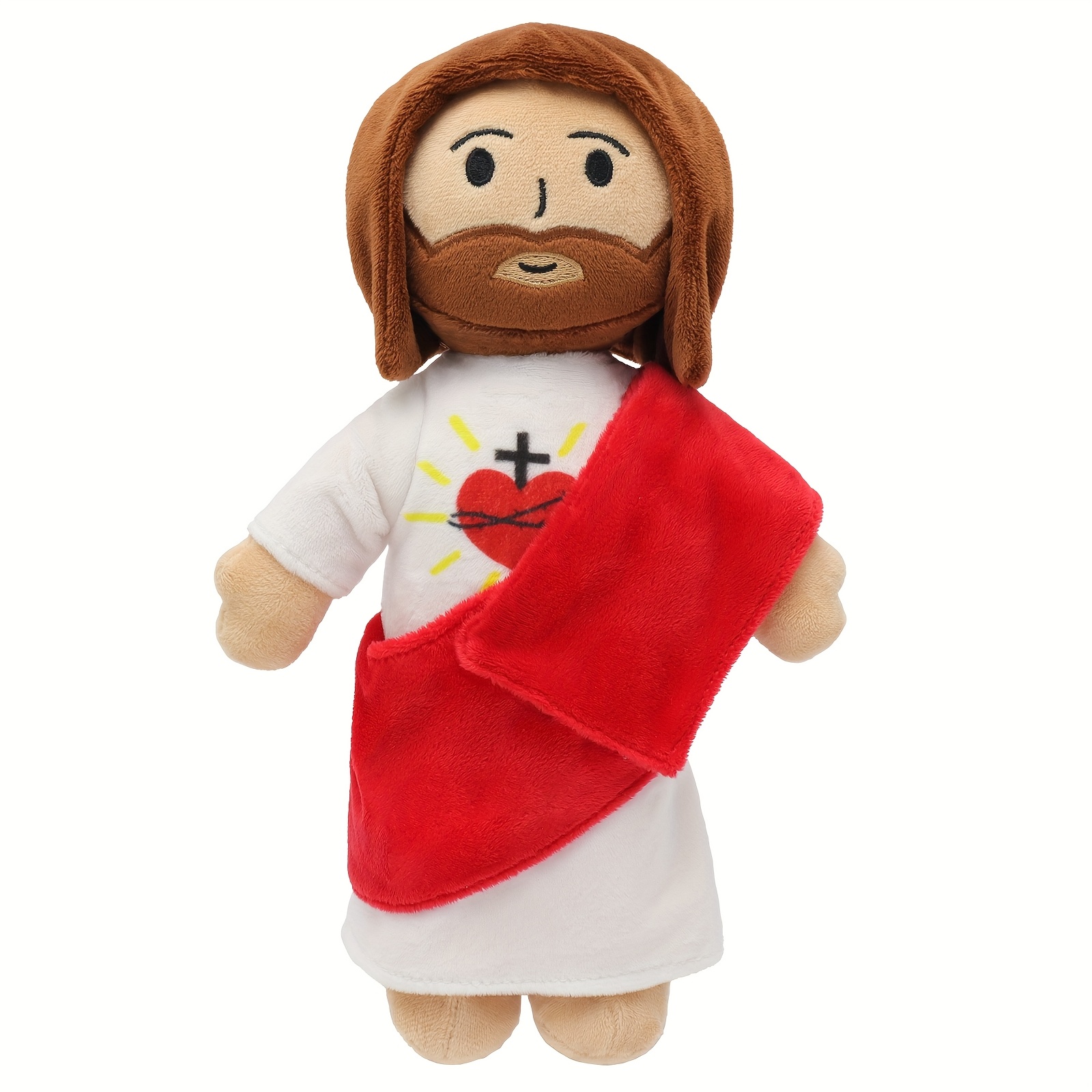 Peluche Jésus 28 Cm – Doudou Réconfortant, Décoratif Et Câlin – Cadeau Spirituel Pour Enfant, Ado Ou Famille