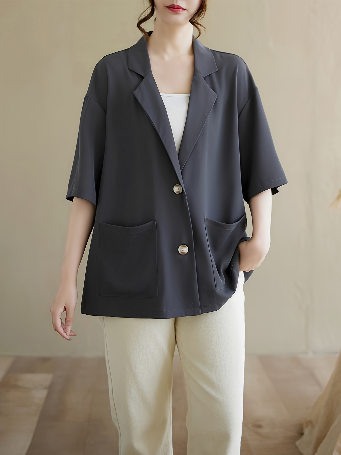 plus size 2025 spring summer new large loose casual suit Temu