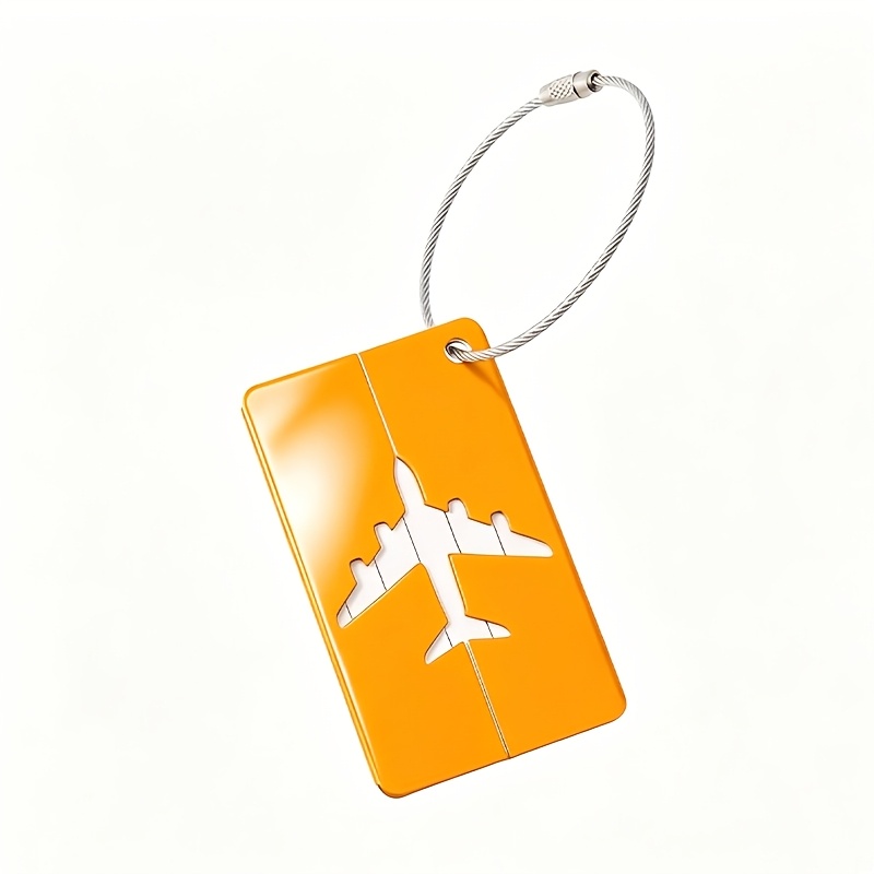Customizable Airplane Logo Luggage Tag, Engravable