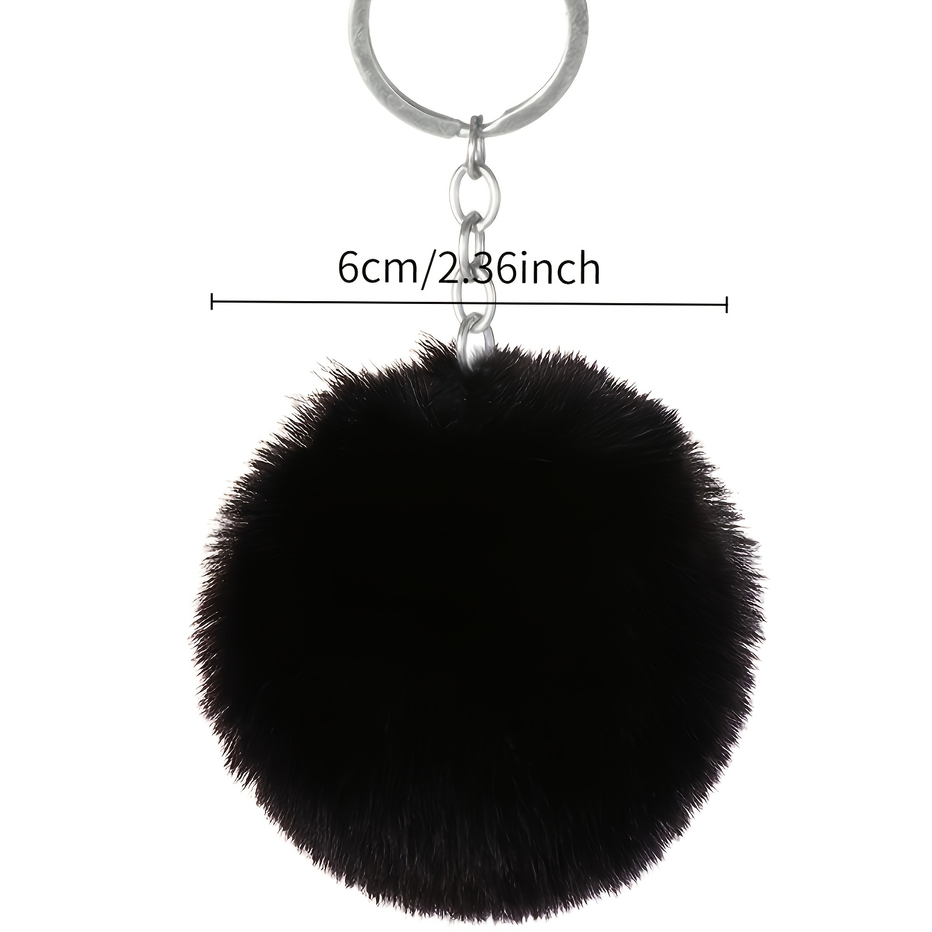 Faux Rex Rabbit Ball Keychain Pendant for Bags