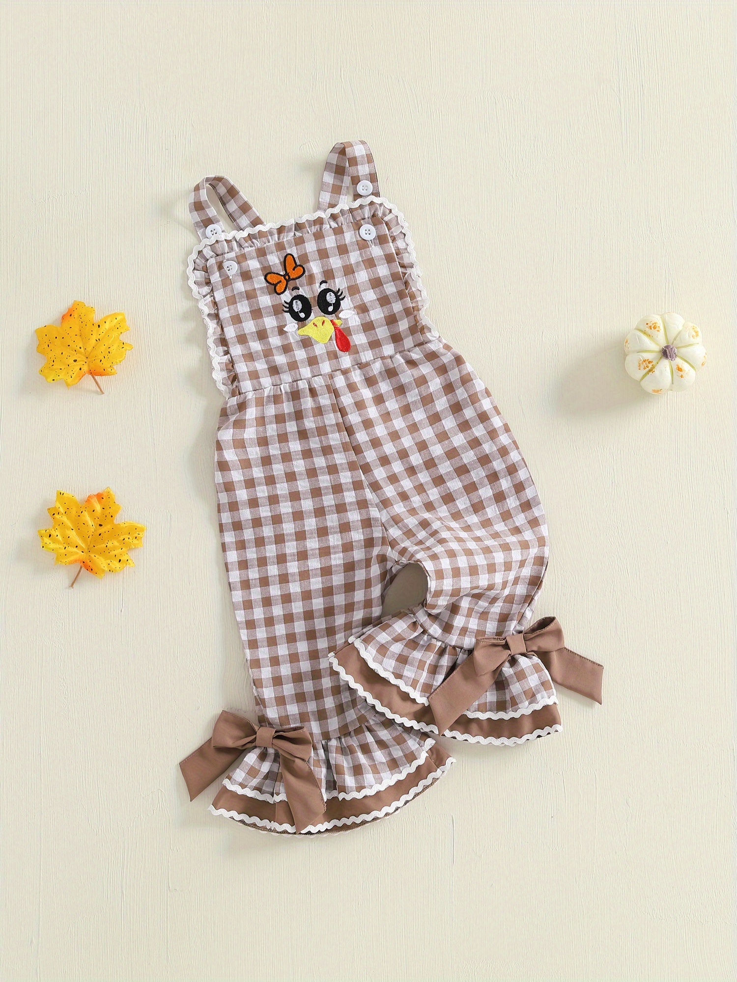 bel&bow Checkerboard Overall 1y Royal Blue White Checkered Infant