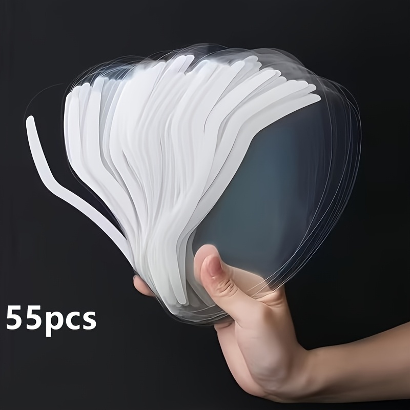 TEMU 55/48pcs Professional Bang Cutting Eye Protection Hair Dye Tool Hair Oil Disposable Transparent Hair Styling Supplies