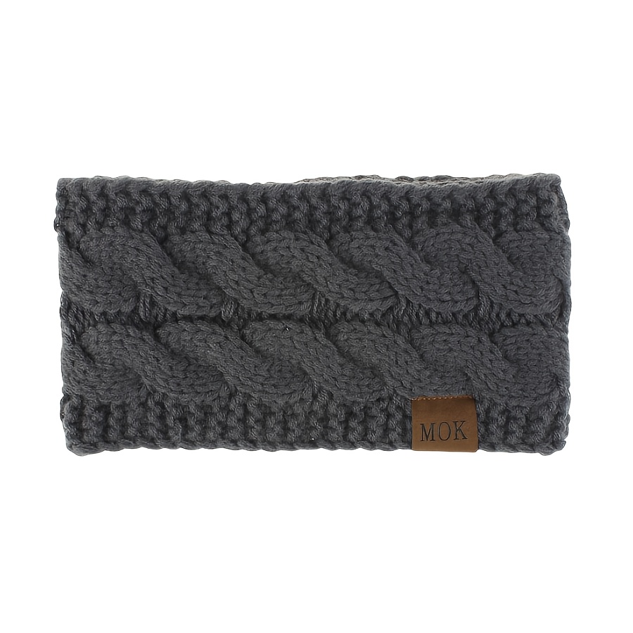 Autumn And Winter Plus Velvet Beanie Knitted Hairband For Women, Soft Fashion Sports Headband