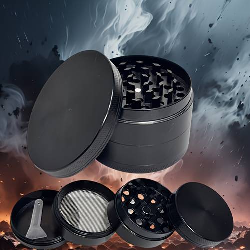 1pc black flat grinder multifunctional portable grinder spice grinder fathers day gift