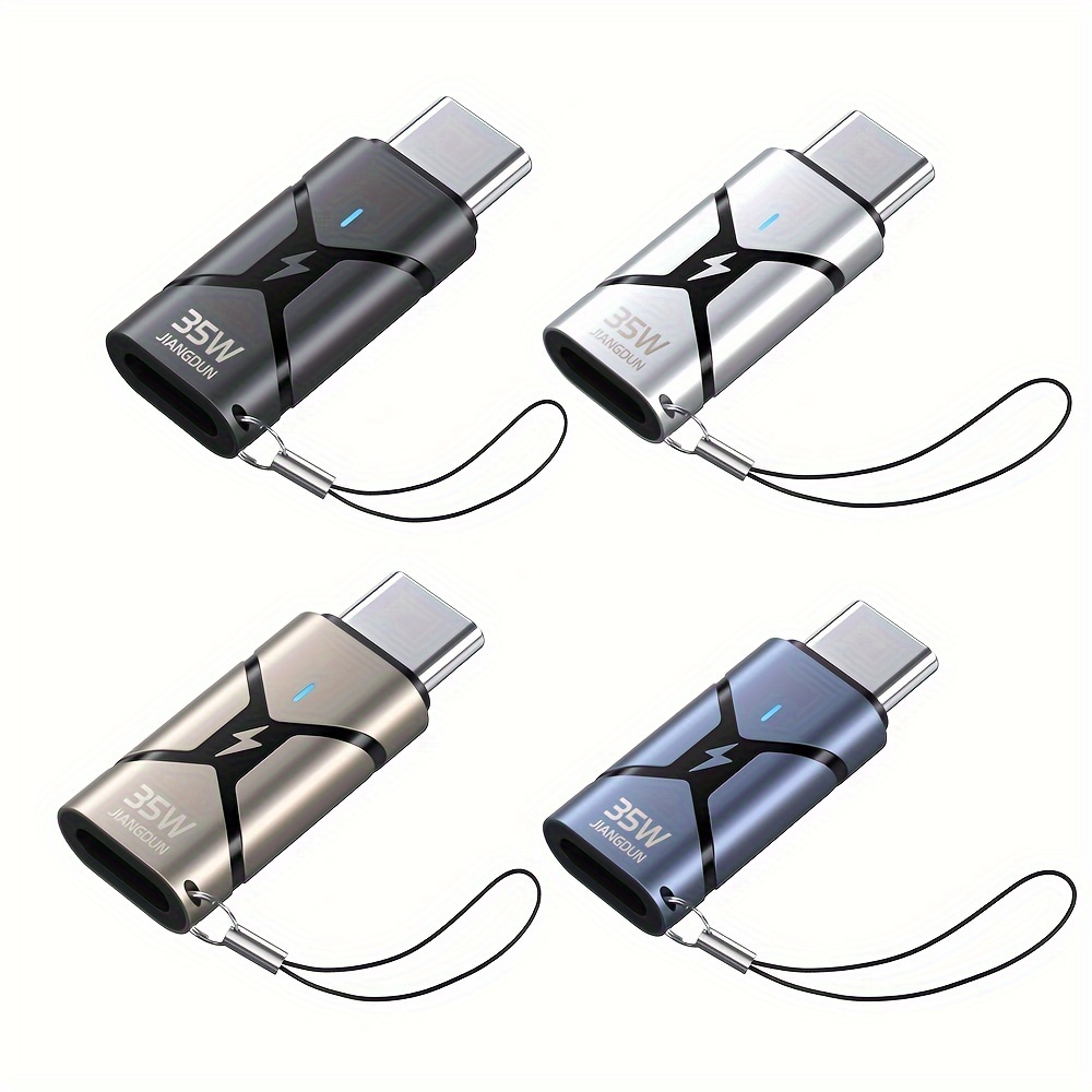 

4pcs Interface For Iphone To Usb C Adapter - Pd Fast Charging For Iphone, Type C Charger Converter, Support Charging & Data Transfer Compatible With Iphone 15, Ipad, Air, Pixel, Not For Audio/otg
