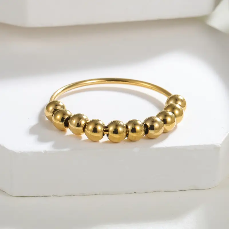 1pc of stainless steel rotatable decompression anxiety bead ring not easy to fade good wear style decompression suitable for daily wear or gift for men and women Product details 1