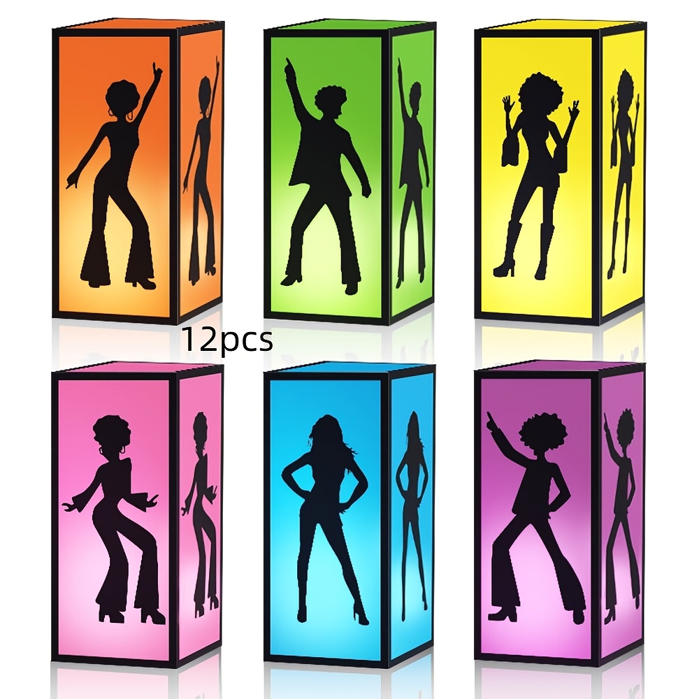 Image of 3/6/12pcs Random Style Random Color Disco Table Paper Centerpiece Decorations 60s 70s 80s Party Decorations 70s Decorations For Disco Hippie Theme Birthday Party Favors,for Christmas, Halloween