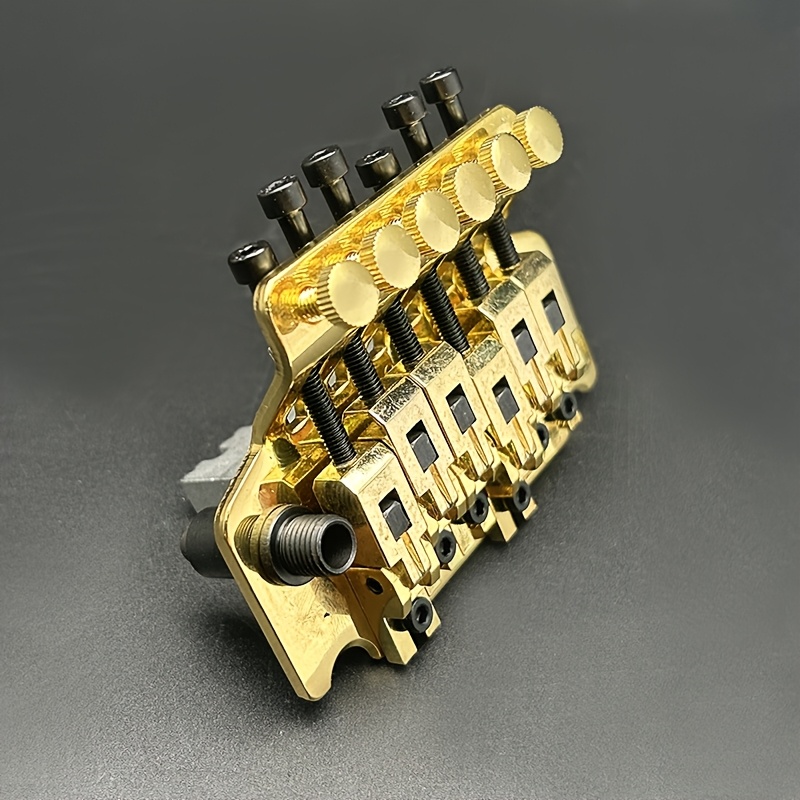 [Alloy Guitar Tremolo Bridge] Double Locking System Alloy Electric Guitar Tremolo Bridge | Black, Silvery Grey, Golden