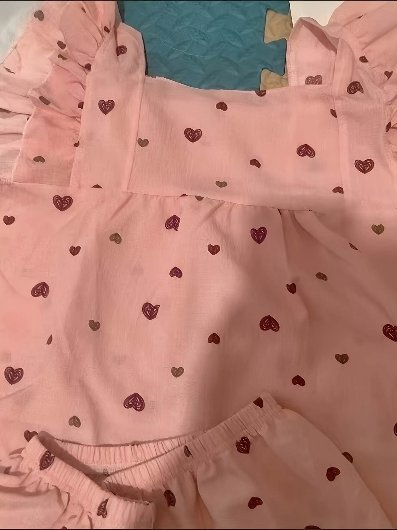 새로운 핑크 하트 하트 파자마 여름용 하이킹 카툰 달콤한 버섯 리플 ins 기숙사 귀여운 두 조각의 라운지웨 - Temu  Republic of Korea