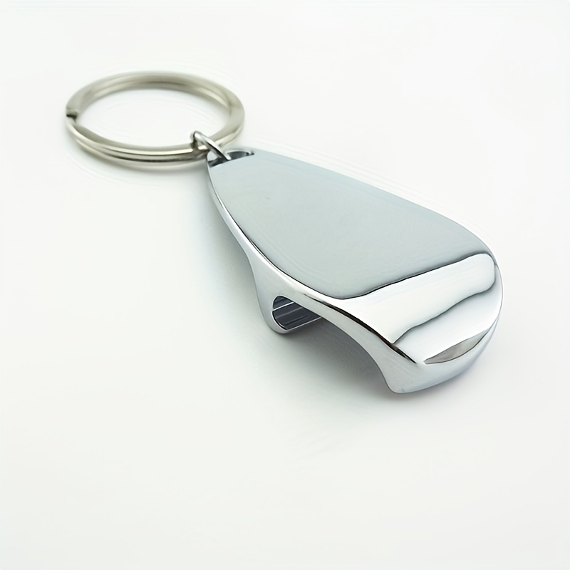 TEMU Pure Alloy Keychain With Built-in Bottle Opener - Heavy Duty, Street Keychain For Bar And Holiday Souvenirs, Non-woven, Non-gold Plated Surface