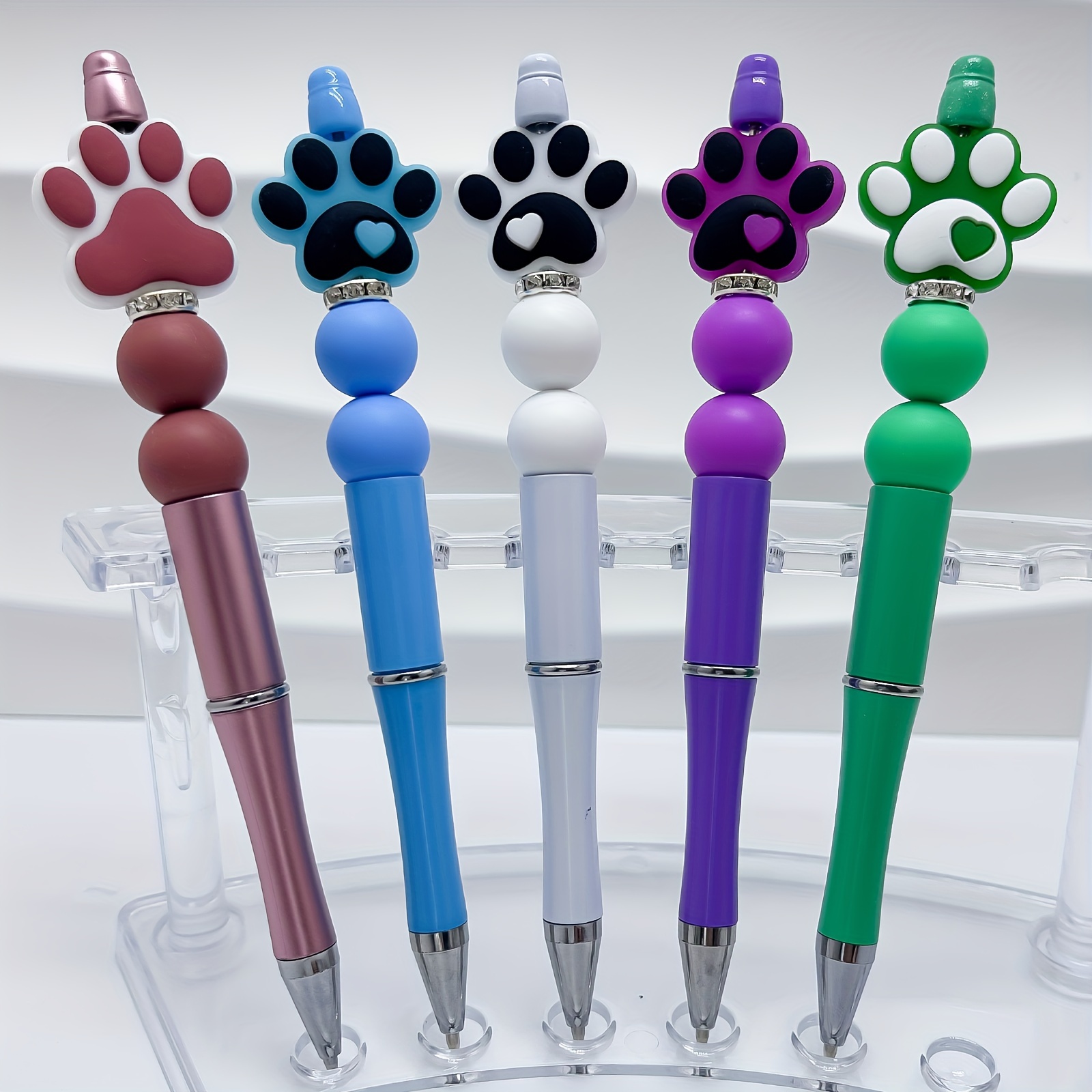 

5pcs Ballpoint Pen Set, Twistable Plastic , Cat & , For , , And