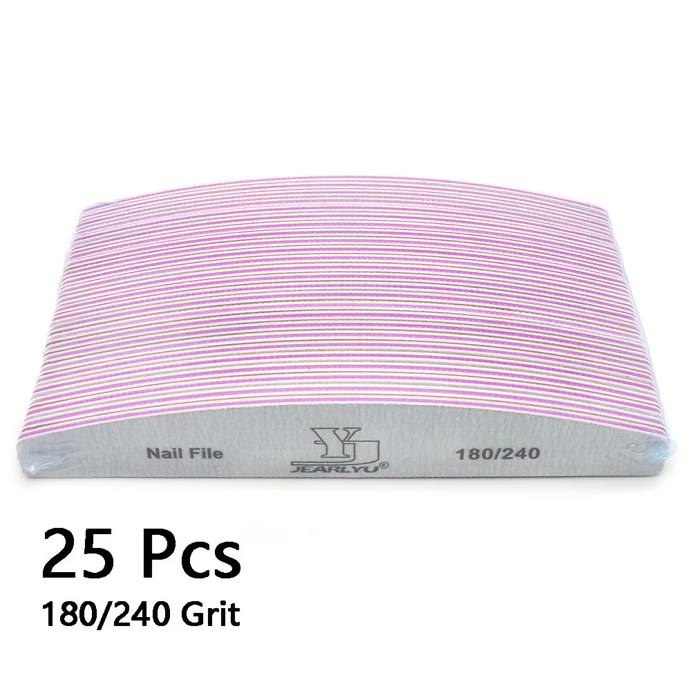Image of 25pcs Of 180/240 Grit Sanding Nail Files And A Professional Double-sided Diamond Board For Acrylic Gel And Natural Nails