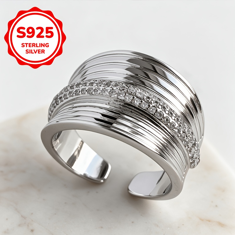 Women's 925 Silver Adjustable Personalized Delicate Waist Ring
