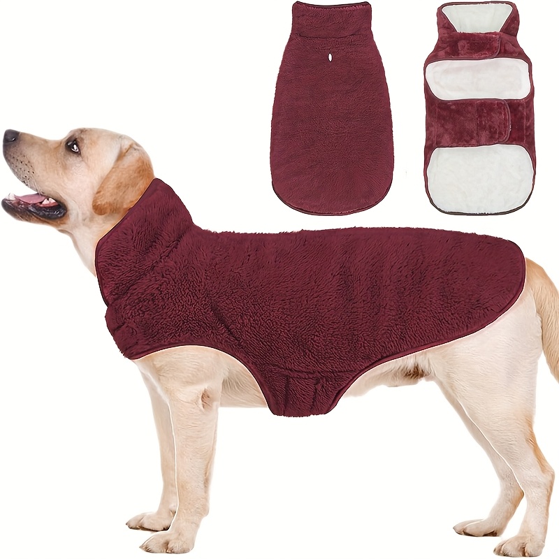 TEMU Dog Winter Coat, Double-sided Fleece Dog Cold Dog Jacket, Windproof Warm Dog Coat Jacket Vest, Small Medium Large Dog Pet Dog Clothing