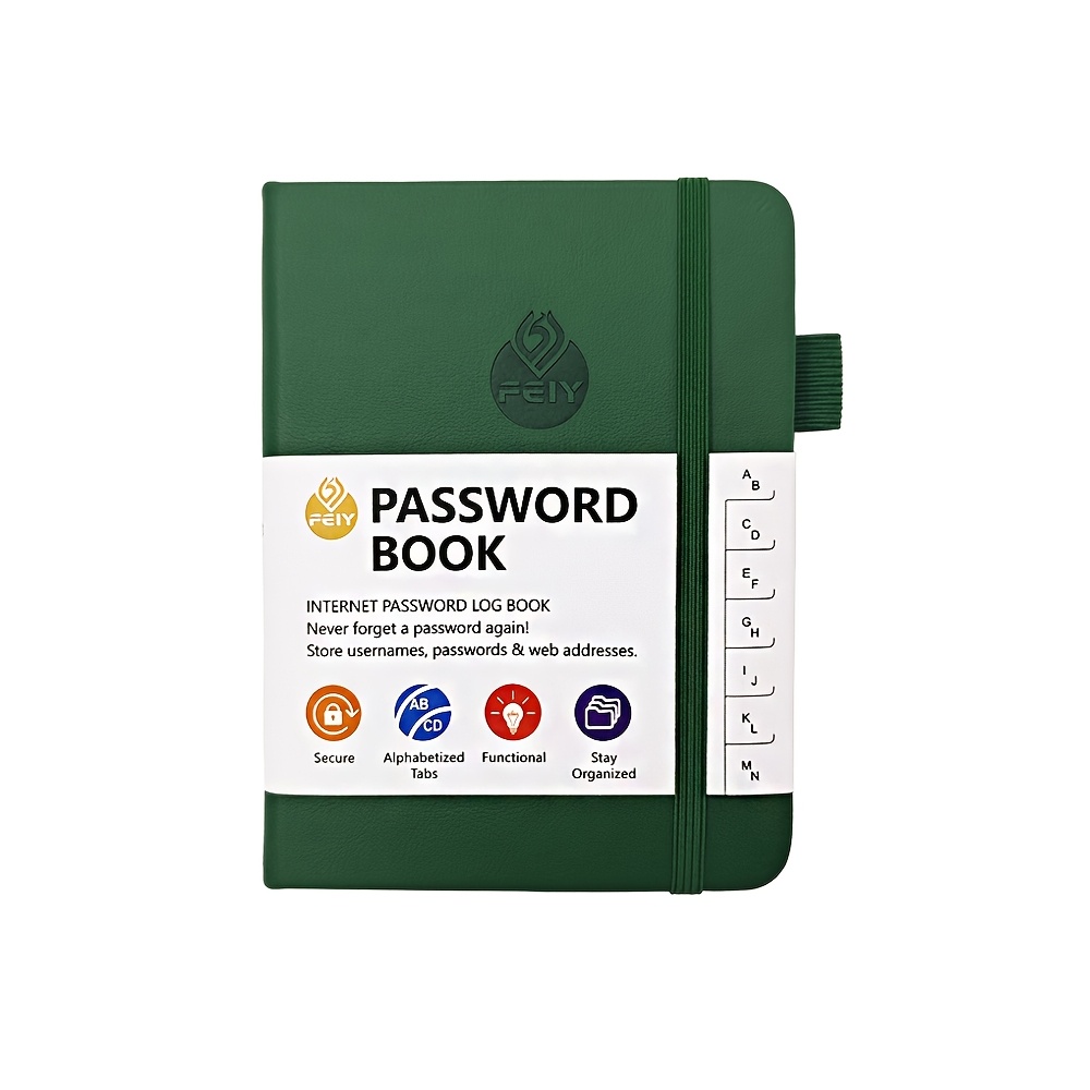 A6 Book With Alphabetical Tabs, Hardcover Password Notebook For Home Office, Size Password Book For Seniors, Internet Website Address Log
