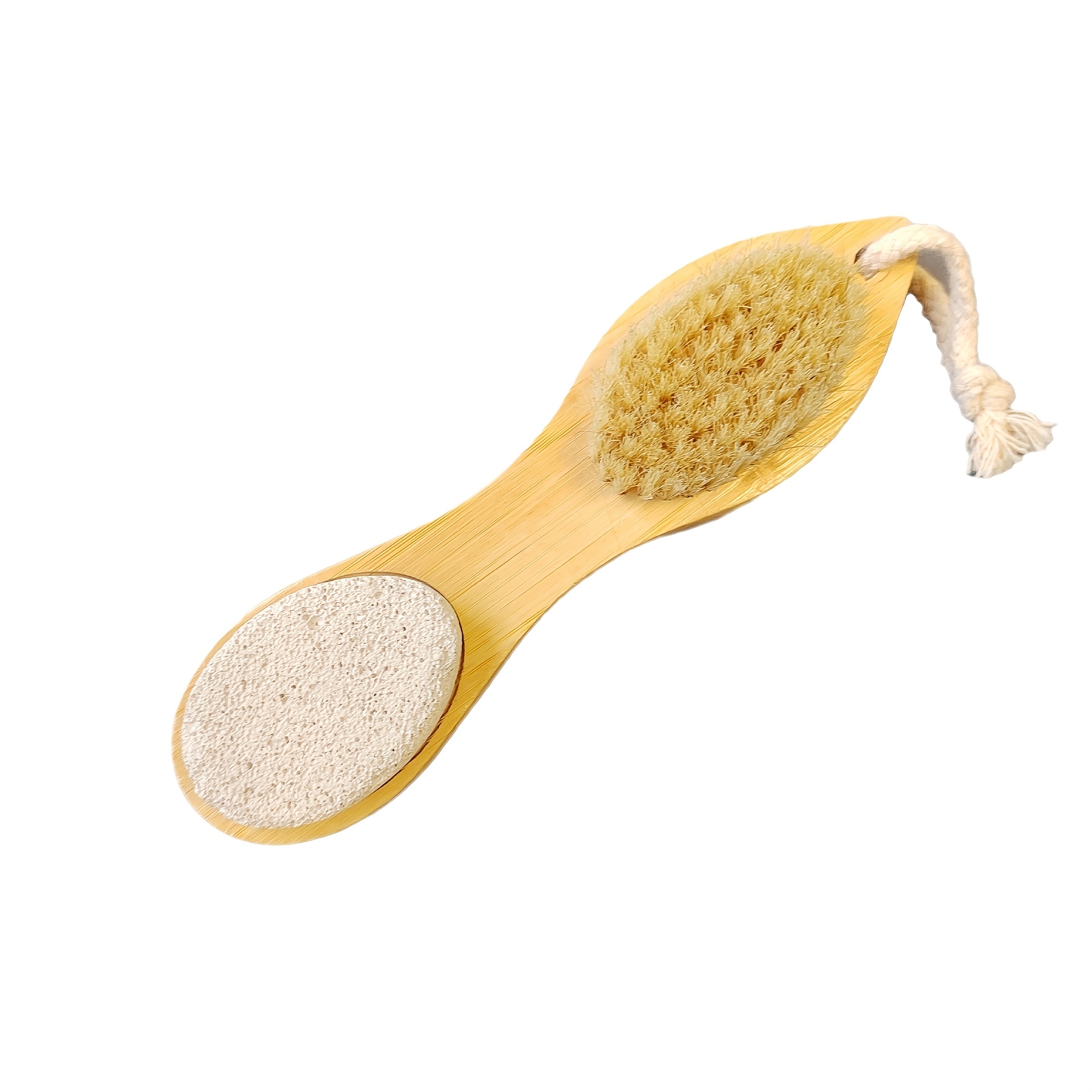 TEMU 1pc Lime à Pied Professionnelle en Bois pour l'Élimination des Peaux Mortes, Incluant une Lime à Pied, un Grattoir à Talons, une Brosse à Pieds