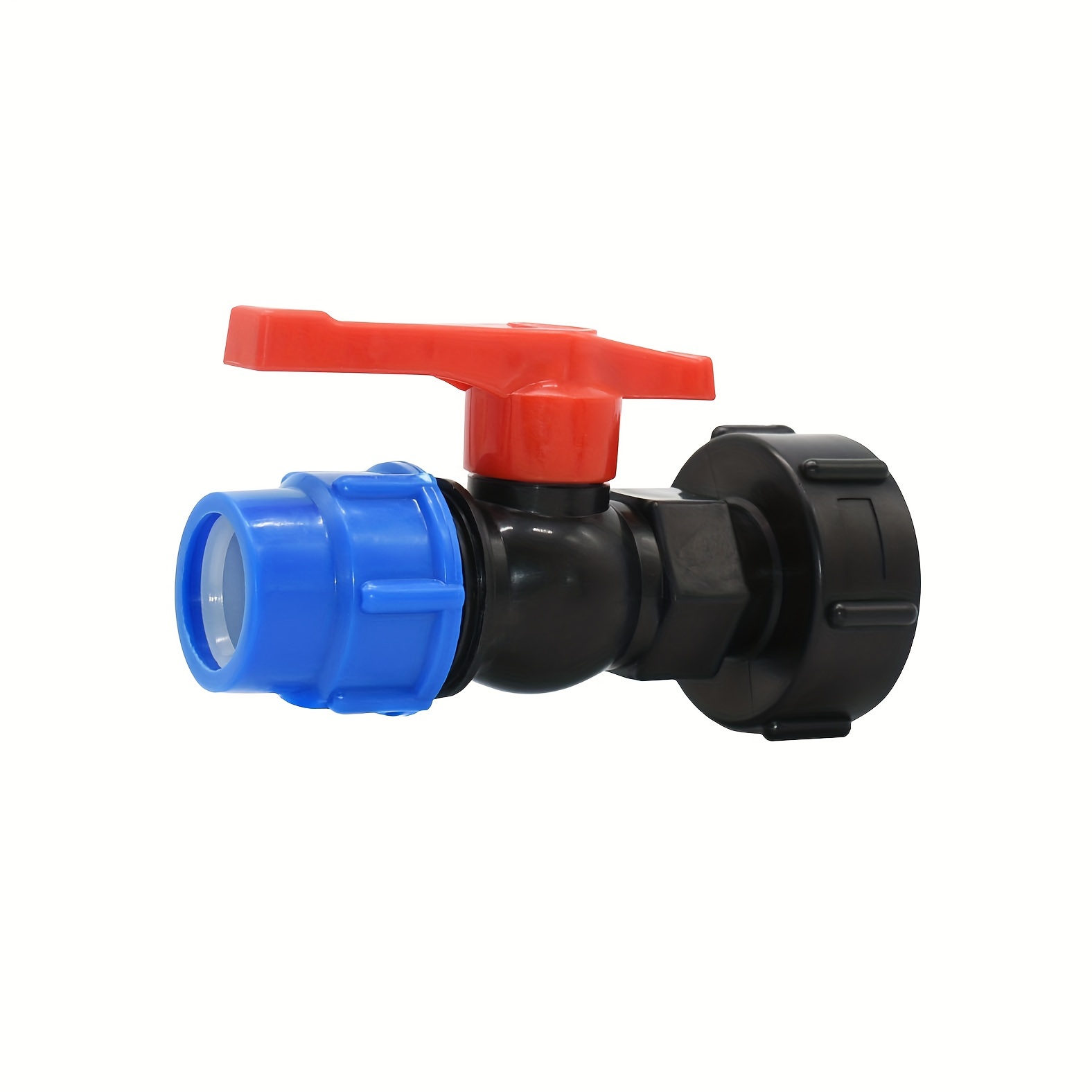 Raccordo A T Per IBC Con Rubinetto A Sfera In Ottone - Attacco PE 25-32, Rubinetto 1/2 E 3/4, Multicolore - 2