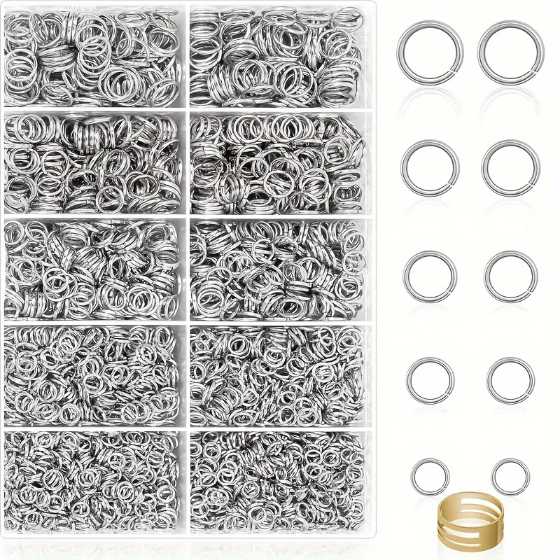 4600pcs Silvery And Golden Jump Rings With Open/close Tools For Jewelry Making And Necklace Repair (assorted Sizes)