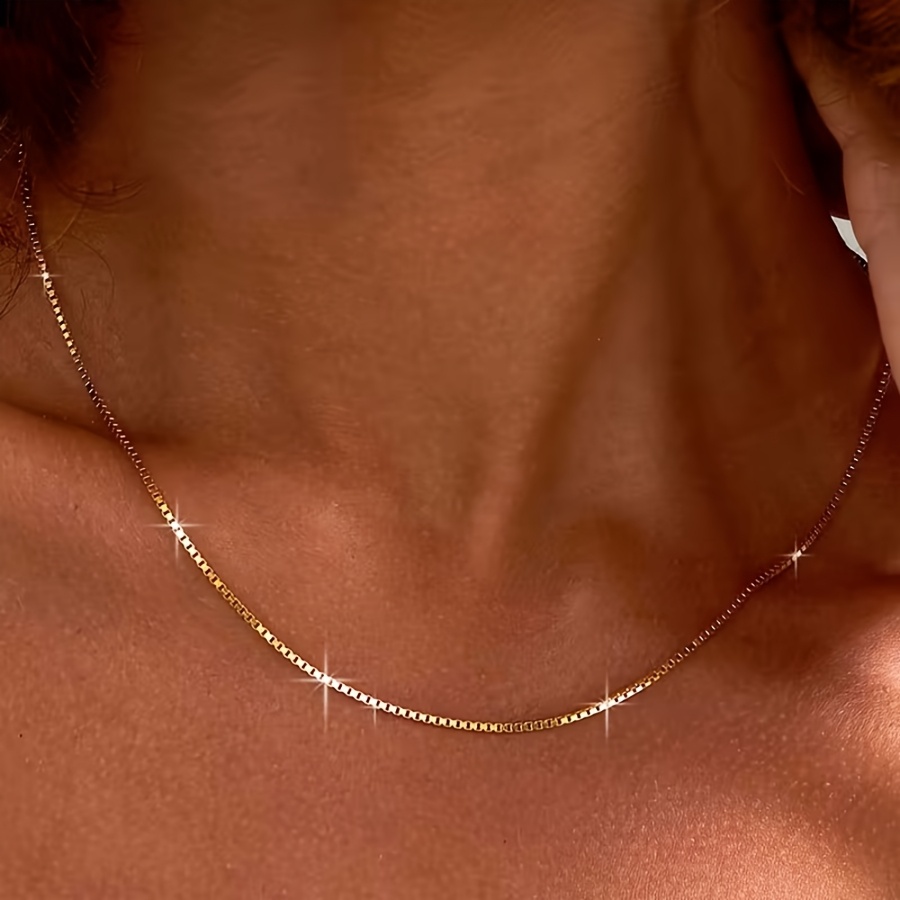 Exquisite 316L Stainless Steel Box Chain Necklace