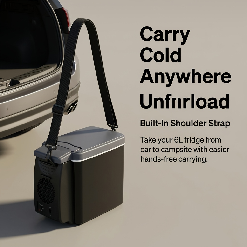 12v Portable Car Cooler/warmer With A Portable Shoulder Strap Design To Keep Drinks Cold And Food Warm