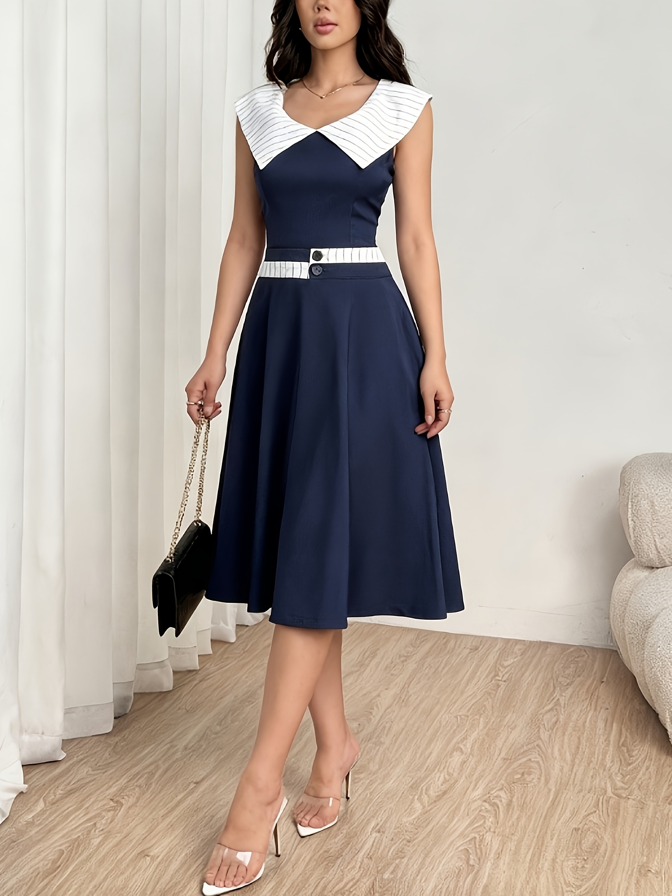 dresses teal blue Anabelle Halter Neck Midi Dress main image 0