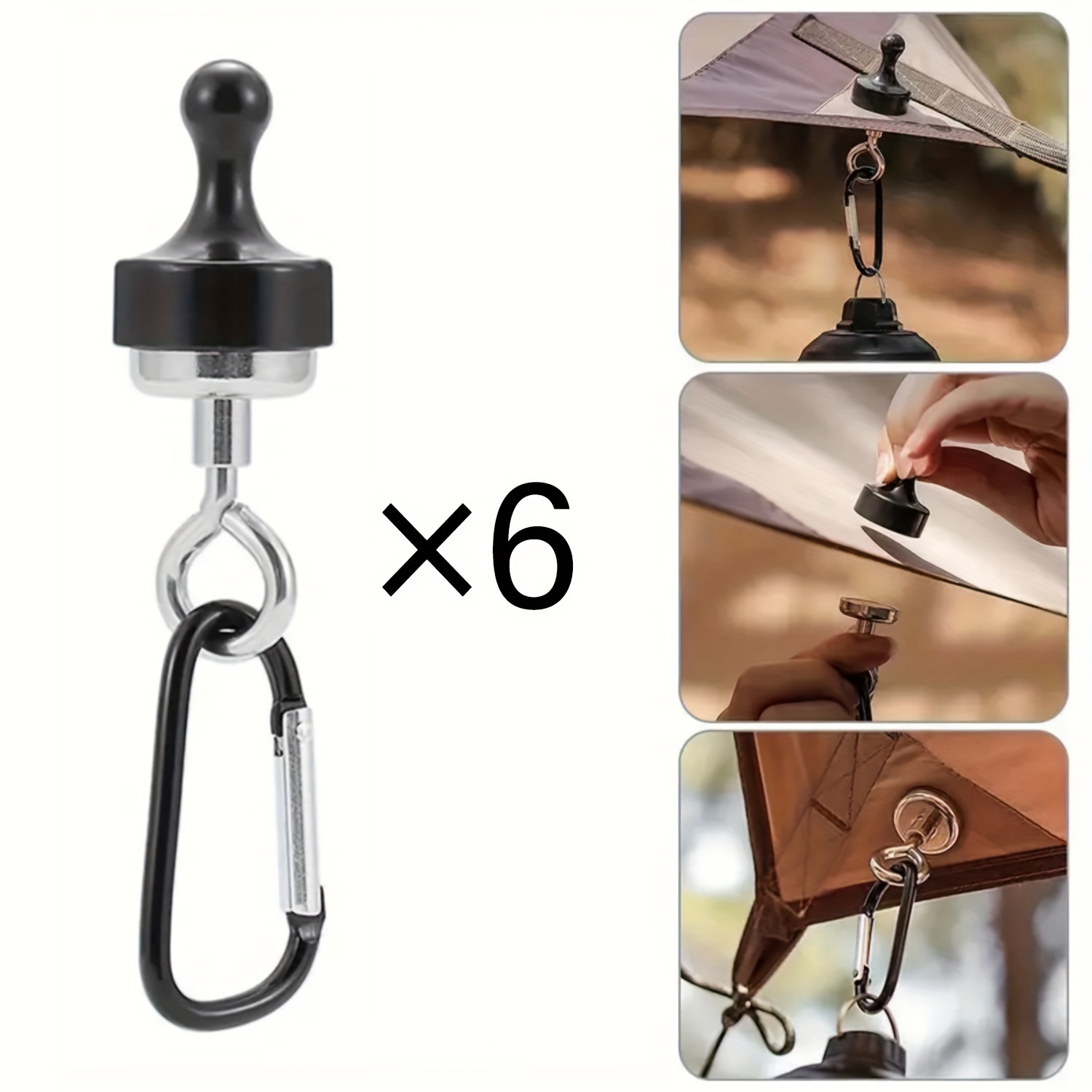 Heavy-duty Magnetic Camping Hook - Ultra- Magnet Hooks For Safe Hanging, Easy-to-use Accessory For Quick Attachment - Perfect For Hanging Tents, Canopies, And Outdoor Gear On Camping, Hiking, And