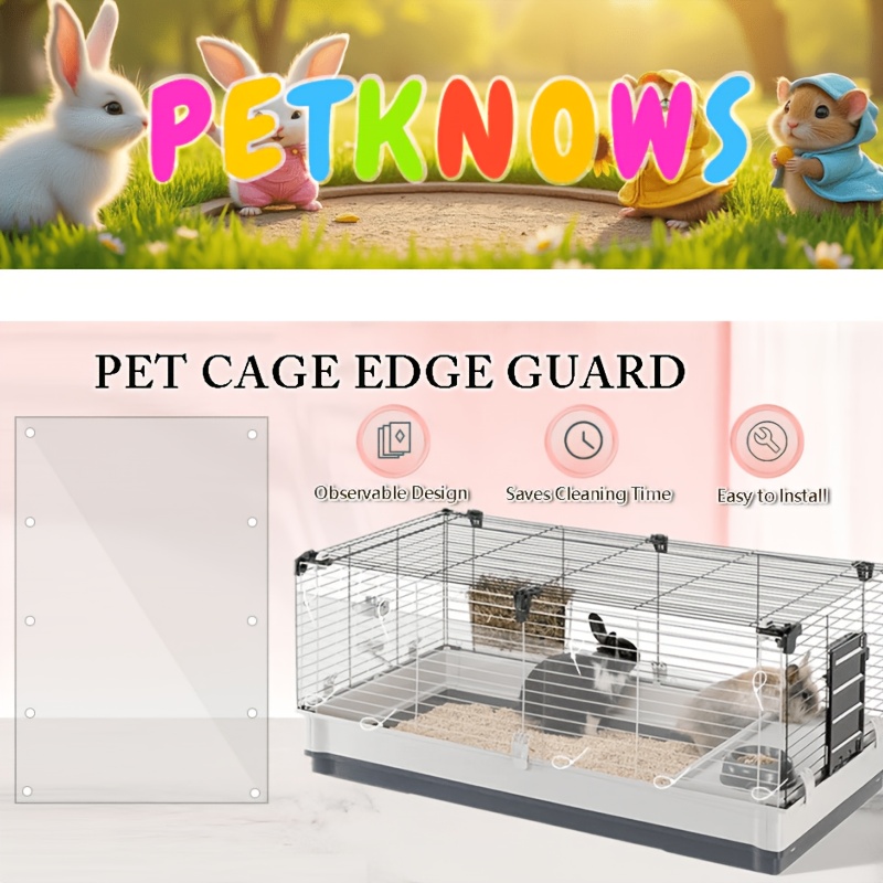 4pcs Transparent PVC Plastic Cage Liners