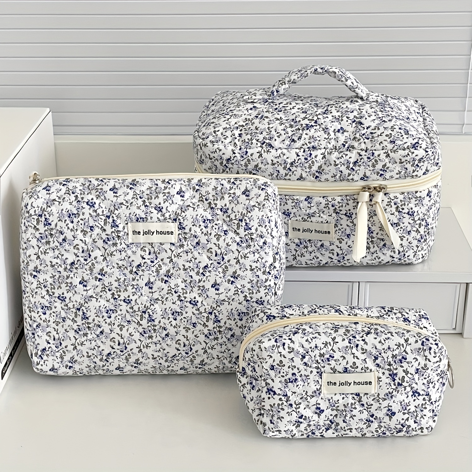 TEMU Six-color Floral Makeup Bag Set Korean Version Easy Ins Versatile High-value Portable Storage Bag