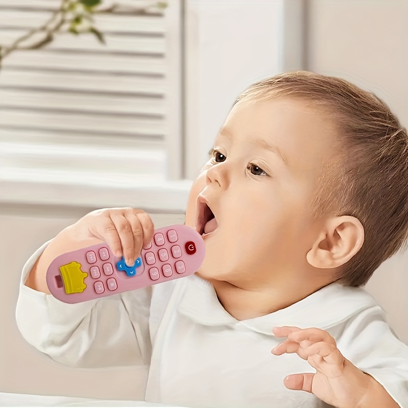 

1pc Baby Silicone Remote Control Toy Baby Cartoon Toy Gift For Baby