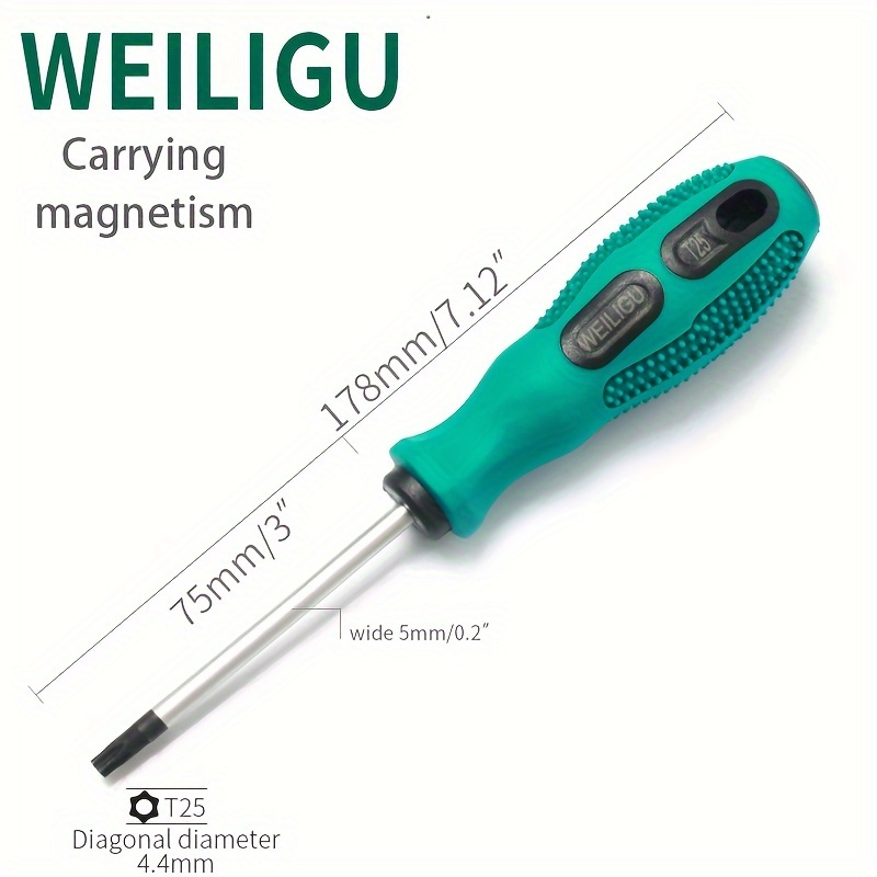 TEMU 1/2/4/11 pezzi WEILIGU Torx Set di Cricchetto a Sei Angoli con Motivi Cacciavite Torx di T5T6T7T8T9T10T15T20T25T27T30
