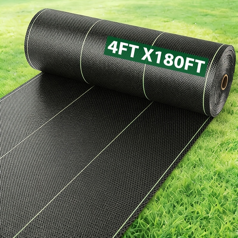 TEMU 4ft X 180.2ft Heavy-duty Weed-blocking Fabric, Garden Landscape Covering Pad, Durable Weed-blocking Fabric, Suitable For Garden Mattress