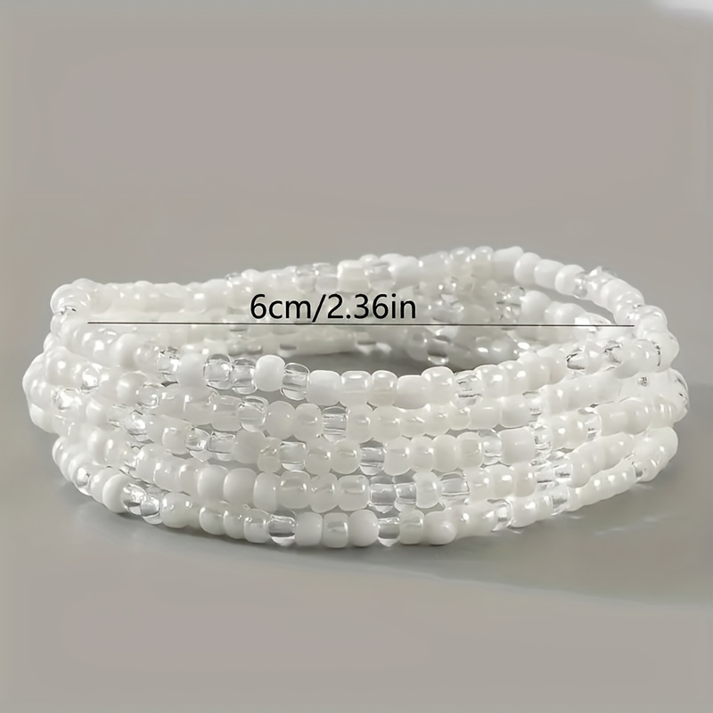 10pcs Bohemian Beach Beaded Anklet Multi-Layer Stackable Set