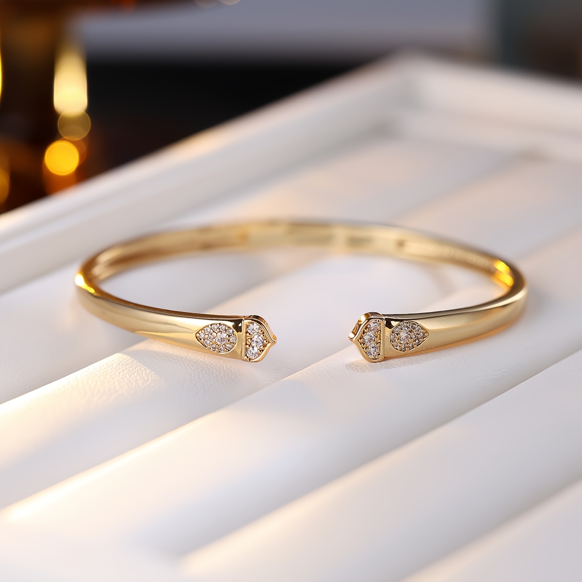 Light Luxury Minimalist Snake Open Bangle, Premium Hand Jewellery