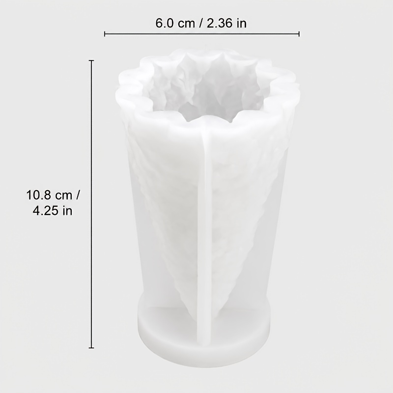 TEMU Moule en silicone 3D en résine pour pin, adapté à la résine époxy, moule de sapin de Noël avec branches détaillées et texture d', outil de
