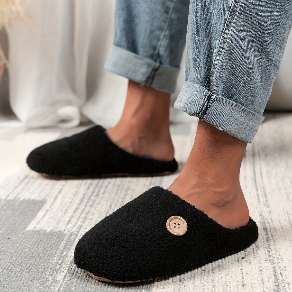 Image of Fashionable 's Indoor Slippers, -on, Comfortable And Silent, Suitable For Spring, Autumn, And Winter