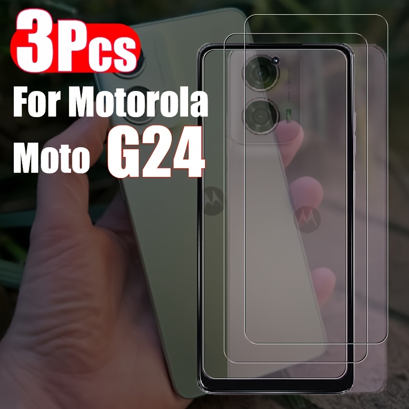 

Lot de 3 Protecteurs d'Écran en Verre pour Motorola Moto G24 4G, Film de Protection pour Moto G24 4G, Film en Verre Trempé